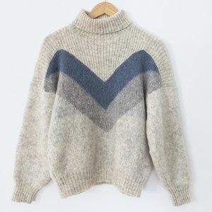 Alafoss Icewool Ribbed Knit Turtleneck Sweater
